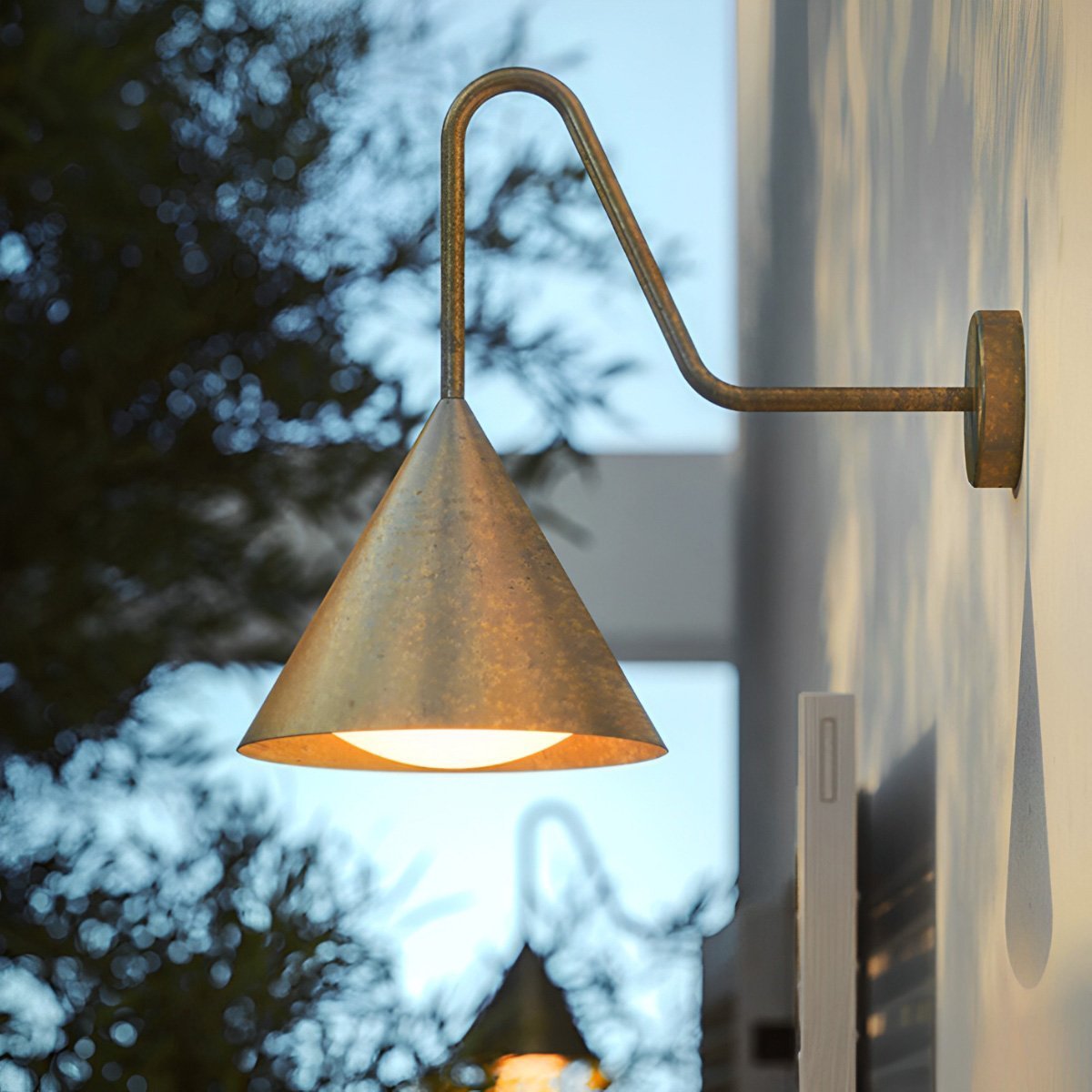 Solar Waterproof Modern Minimalist Bell LED Outdoor Wall Sconces - Glimvale