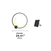 Solar Waterproof Moon LED Round Outdoor Wall Sconces - Glimvale