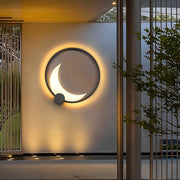 Solar Waterproof Moon LED Round Outdoor Wall Sconces - Glimvale