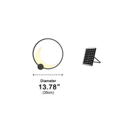 Solar Waterproof Moon LED Round Outdoor Wall Sconces - Glimvale