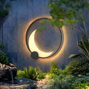 Solar Waterproof Moon LED Round Outdoor Wall Sconces - Glimvale
