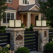 Square Waterproof LED Modern Outdoor Deck Post Lights - Glimvale