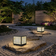 Square Waterproof LED Modern Outdoor Deck Post Lights - Glimvale