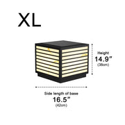 Square Waterproof LED Solar Modern Outdoor Deck Post Lights - Glimvale