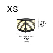 Square Waterproof LED Solar Modern Outdoor Deck Post Lights - Glimvale