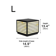 Square Waterproof LED Solar Modern Outdoor Deck Post Lights - Glimvale