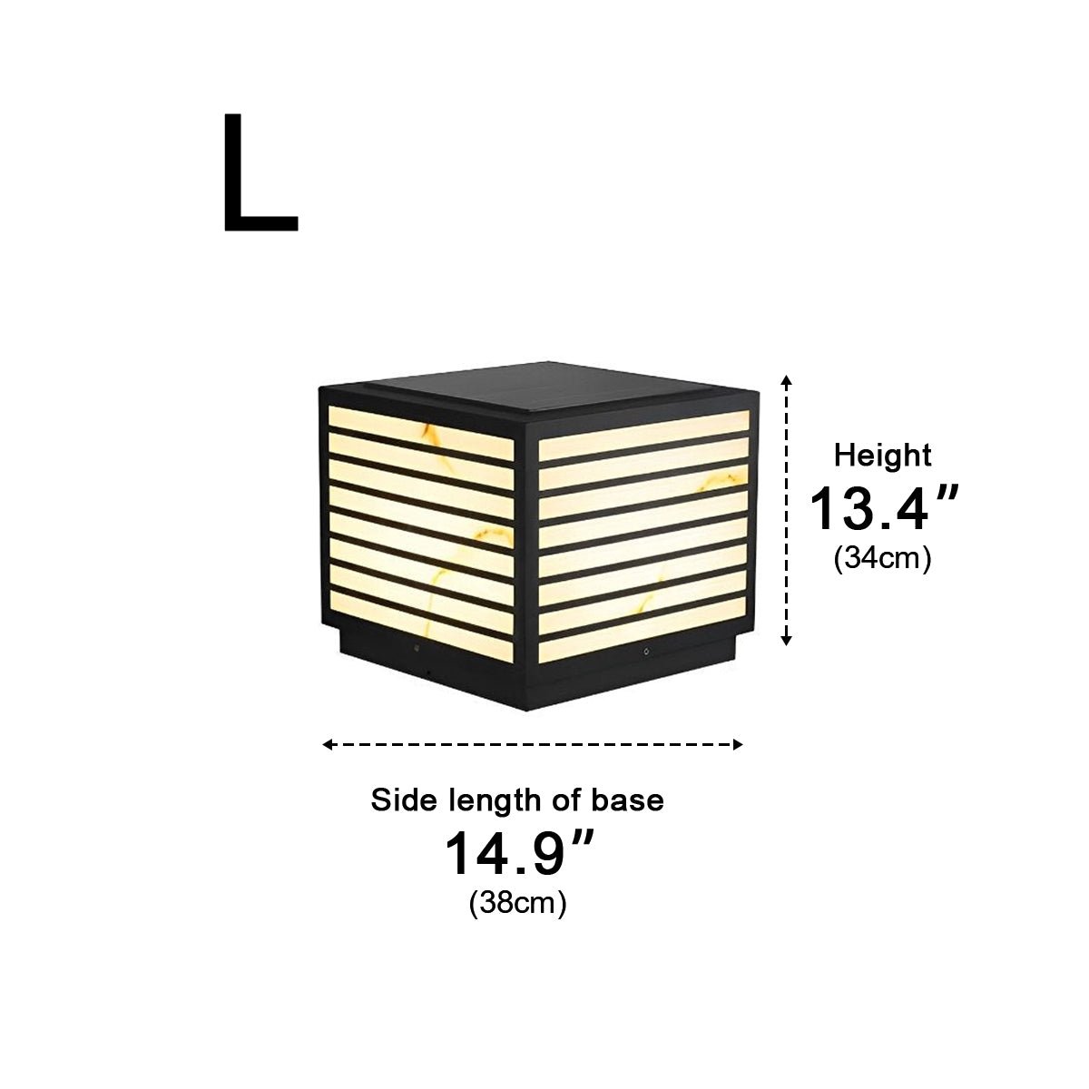 Square Waterproof LED Solar Modern Outdoor Deck Post Lights - Glimvale