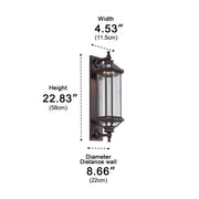 Vintage Cylinder Waterproof Porch Outdoor Wall Light - Glimvale