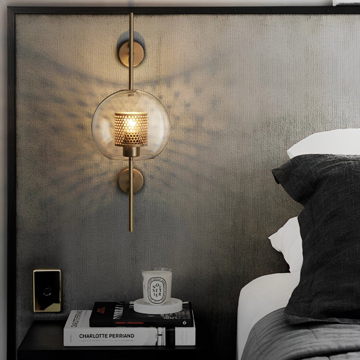Vintage Luxury Industrial Glass Globe LED Wall Sconces - Glimvale