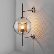Vintage Luxury Industrial Glass Globe LED Wall Sconces - Glimvale