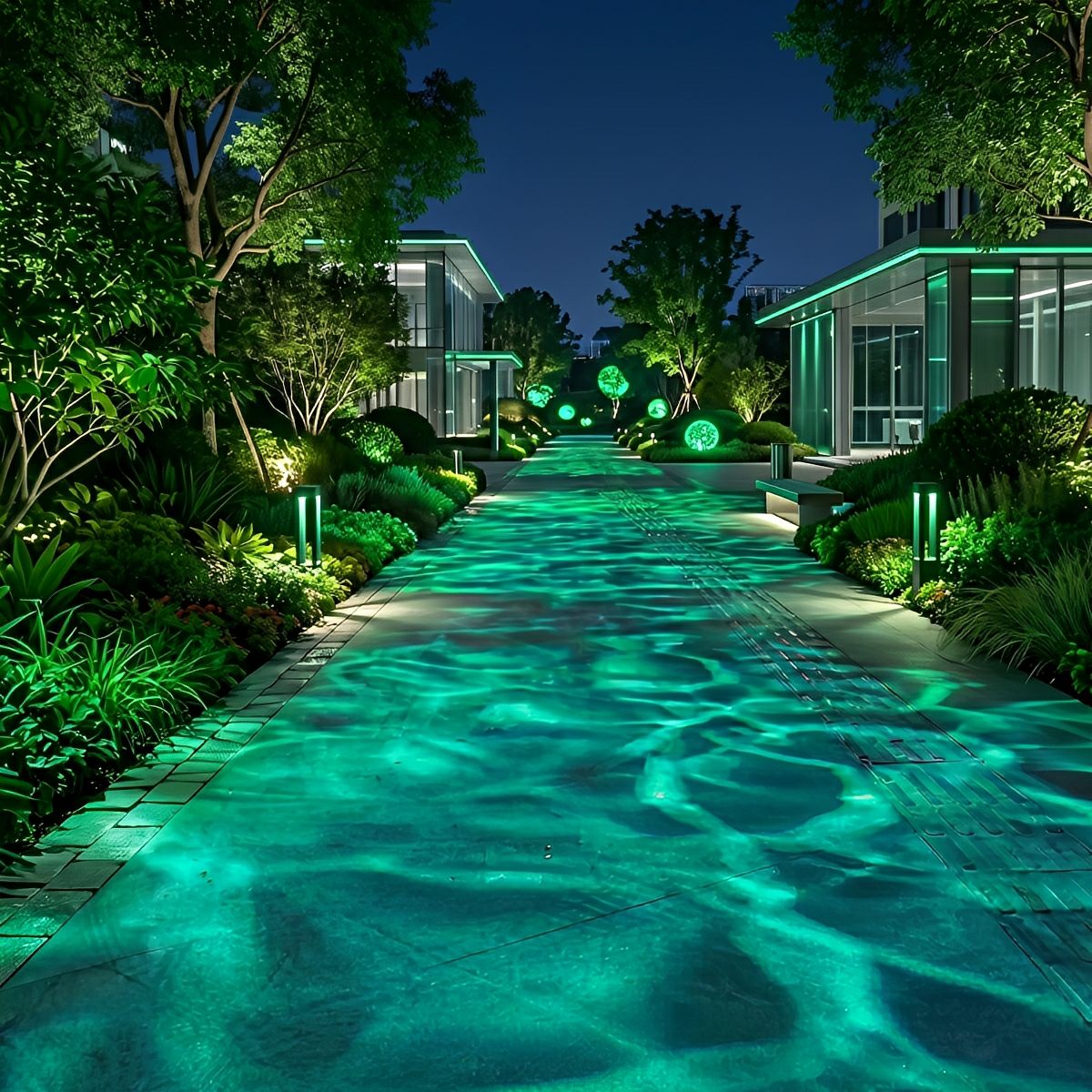 Waterproof 3D Dynamic Ocean Water Ripple LED Spotlight Ambient Lighting - Glimvale