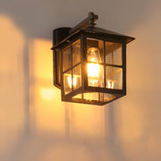 Waterproof Black Farmhouse Cross Lantern Outdoor Porch LED Wall Lights - Glimvale
