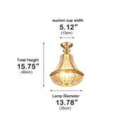 Waterproof Copper Luxury Diamond LED Outdoor Ceiling Lights - Glimvale