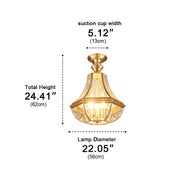 Waterproof Copper Luxury Diamond LED Outdoor Ceiling Lights - Glimvale