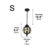 Waterproof Globe Outdoor Hanging Pendant Lights - Glimvale