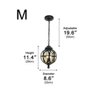 Waterproof Globe Outdoor Hanging Pendant Lights - Glimvale