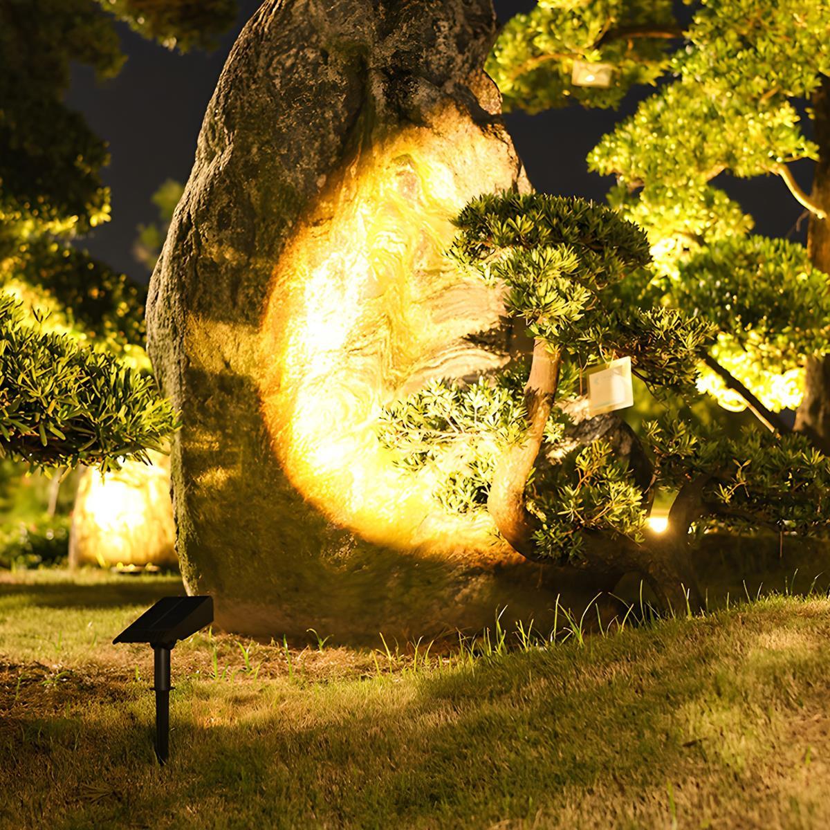 Waterproof LED Solar Multi - zoom Spot Light Landscape Lighting RGB - Glimvale