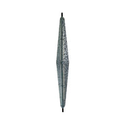 Waterproof Luxury Diamond Leaf Textured Glass Outdoor Wall Light - Glimvale