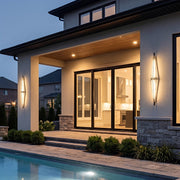 Waterproof Luxury Diamond Ribbed Glass Outdoor Wall Light - Glimvale
