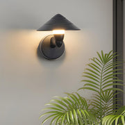 Waterproof Modern Black Umbrella Outdoor LED Wall Lights - Glimvale