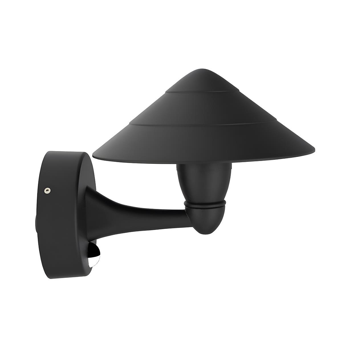 Waterproof Modern Black Umbrella Outdoor LED Wall Lights - Glimvale
