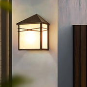 Waterproof Modern Farmhouse House Shape Outdoor LED Porch Wall Lights - Glimvale