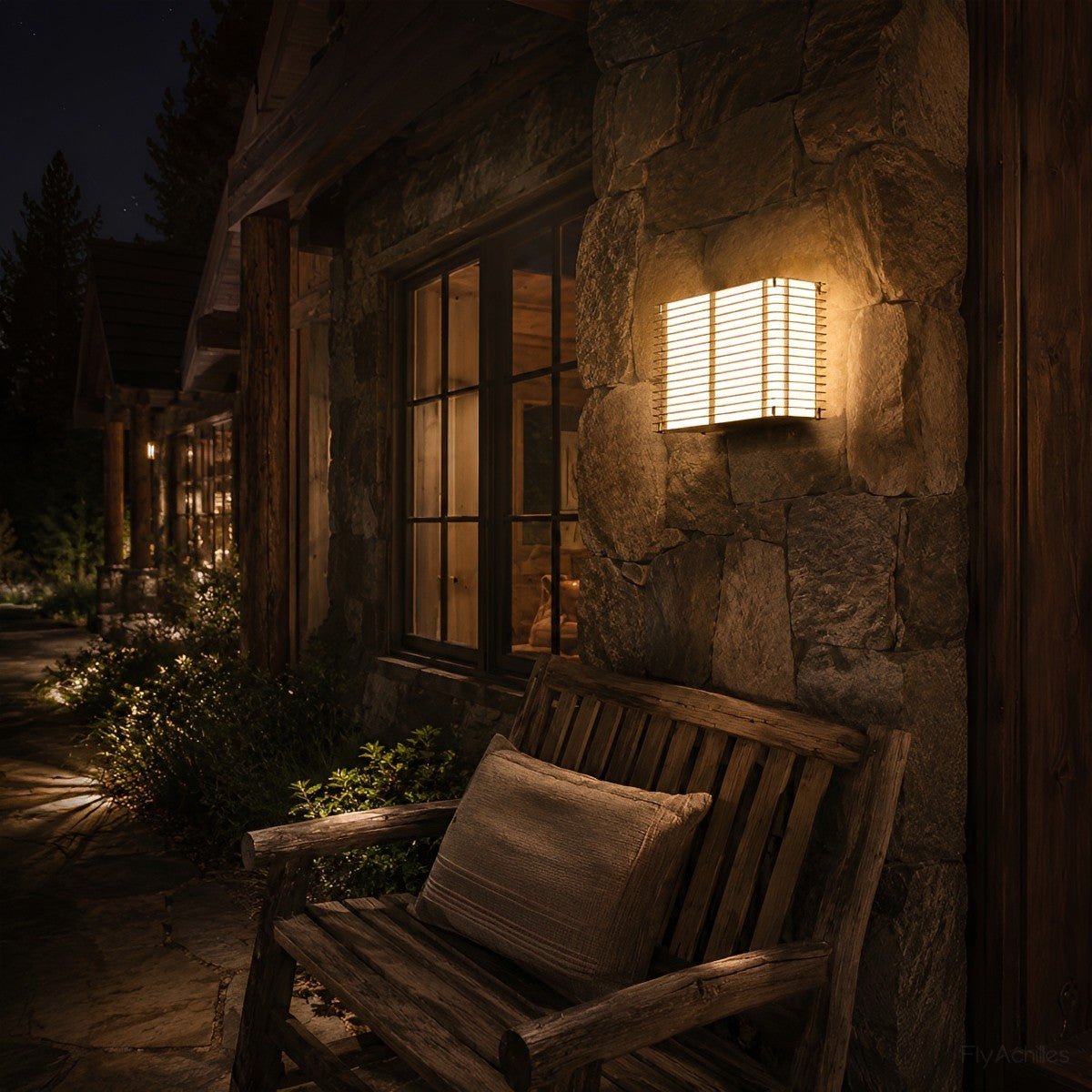 Waterproof Modern Louvered LED Outdoor Wall Light - Glimvale