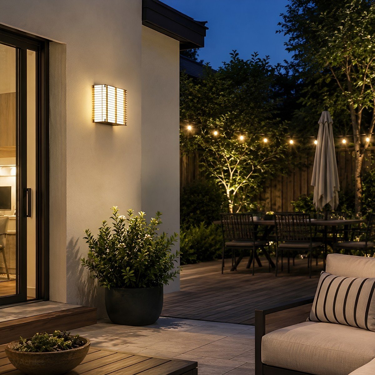 Waterproof Modern Louvered LED Outdoor Wall Light - Glimvale