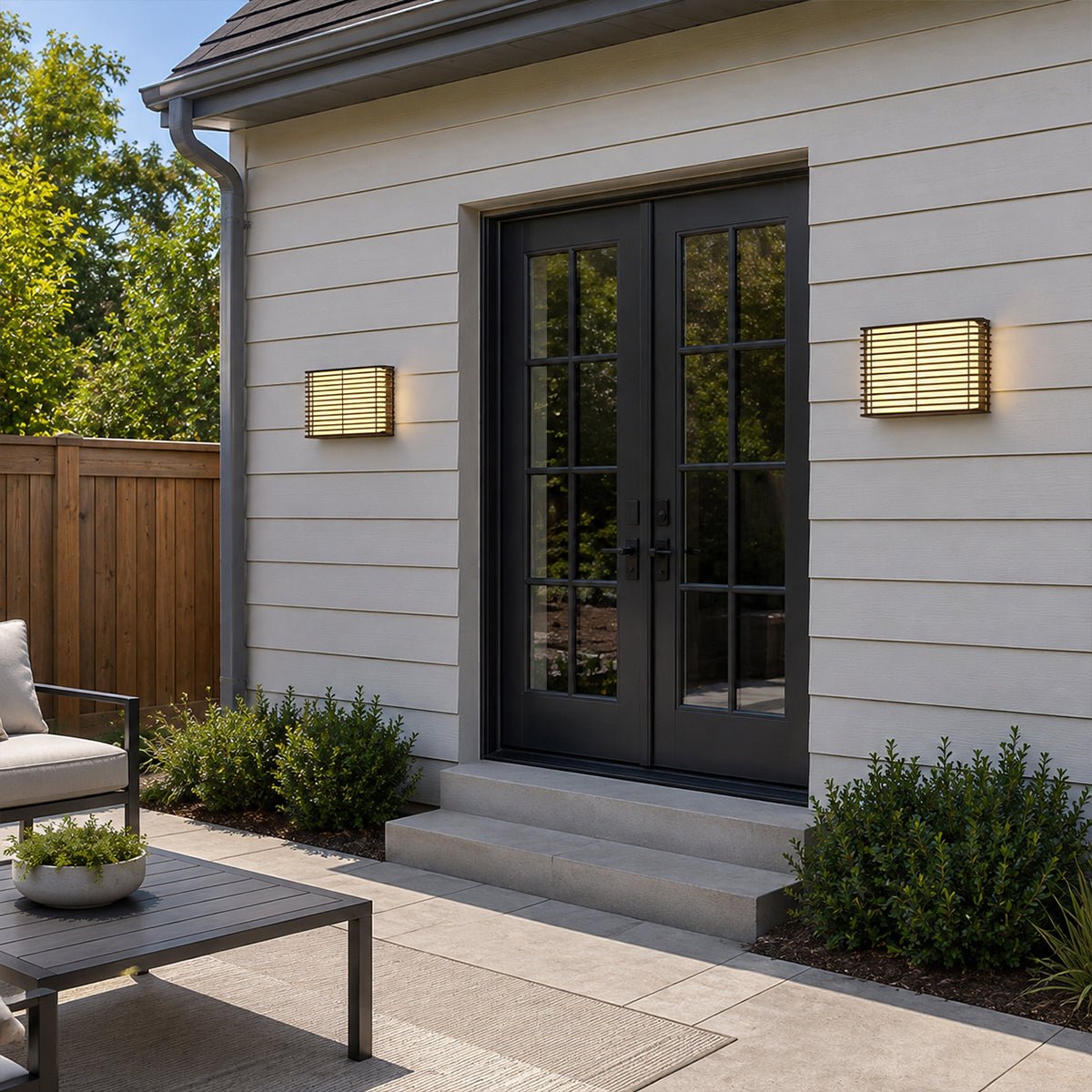 Waterproof Modern Louvered LED Outdoor Wall Light - Glimvale