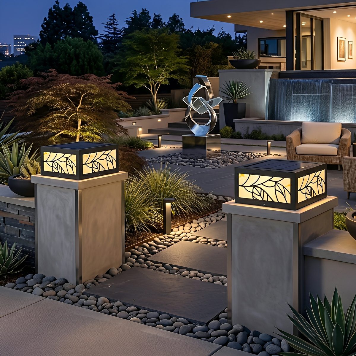Waterproof Modern Square LED Outdoor Deck Post Lights Pillar Light - Glimvale
