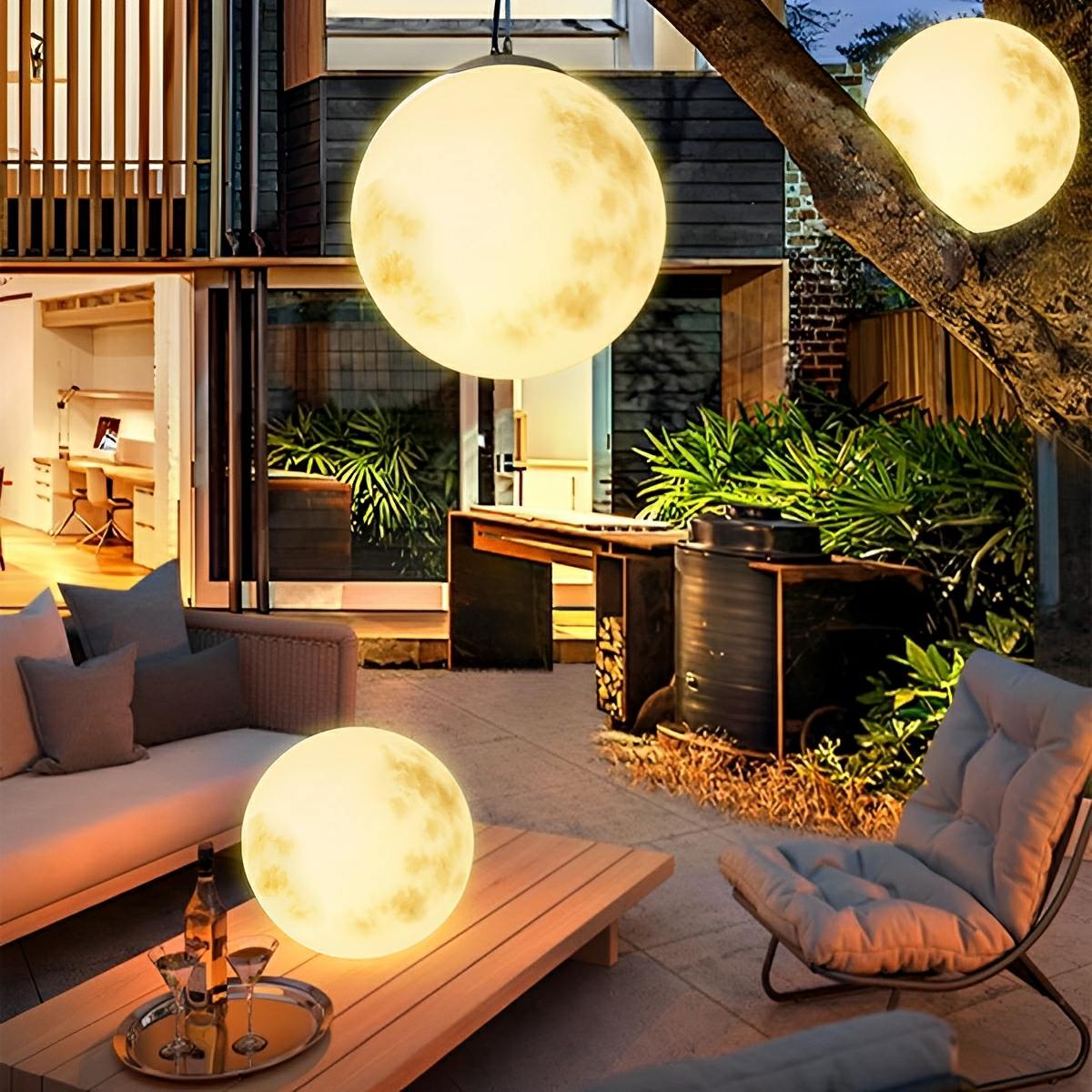 Waterproof Moon Garden Landscape Outdoor Ceiling Lights - Glimvale