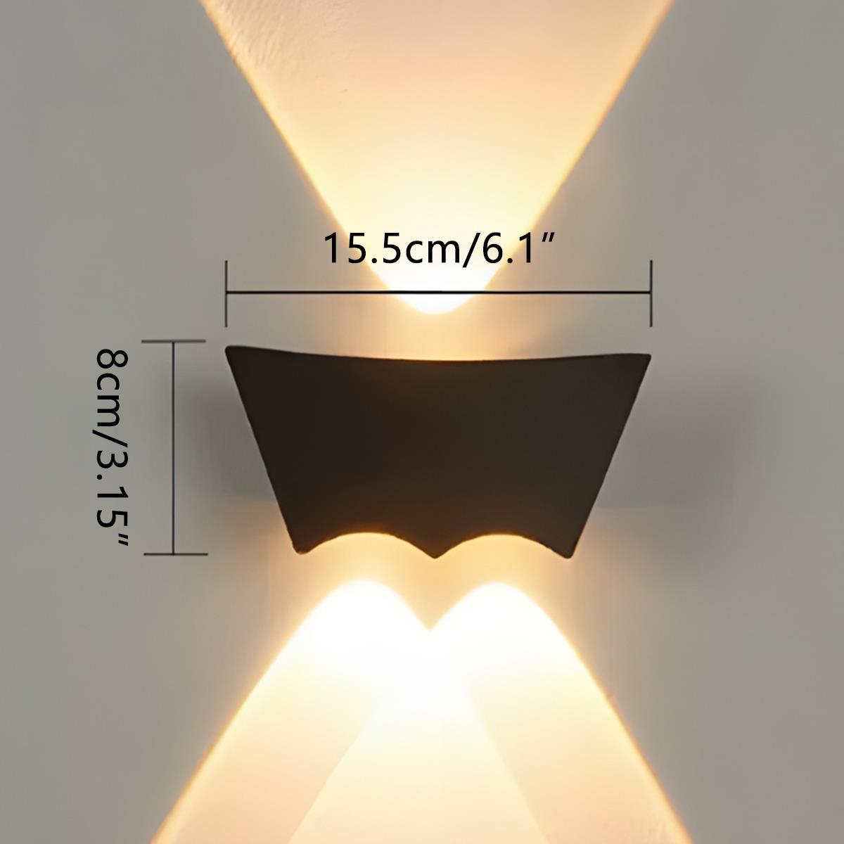 Waterproof Outdoor Up and Down 3 - LED Exterior Wall Washer Lights - Glimvale