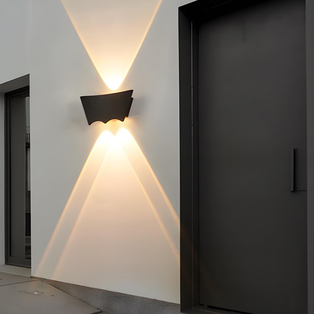 Waterproof Outdoor Up and Down 3 - LED Exterior Wall Washer Lights - Glimvale