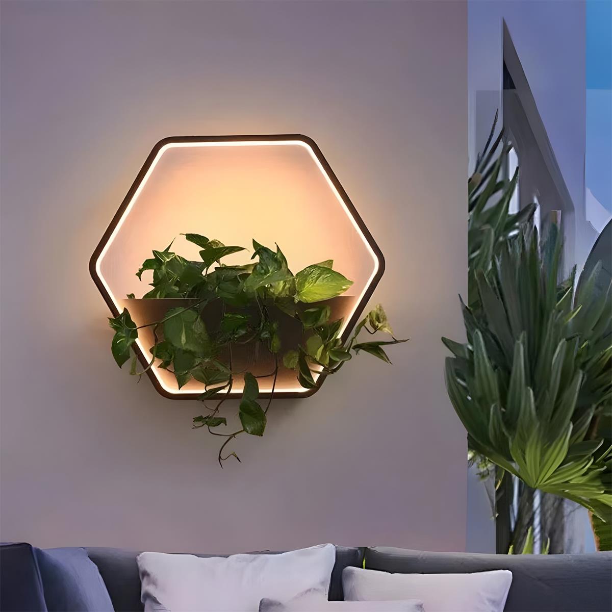 Waterproof Solar LED Outdoor Wall Light Plants Pot - Glimvale