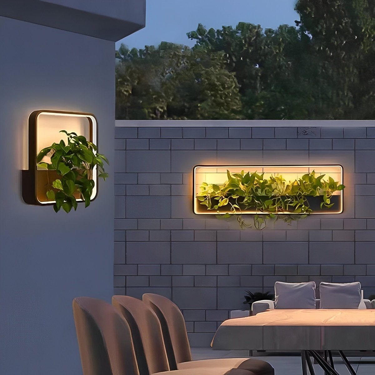 Waterproof Solar LED Outdoor Wall Light Plants Pot - Glimvale