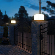 Waterproof Solar Modern Square LED Outdoor Post Lights - Glimvale