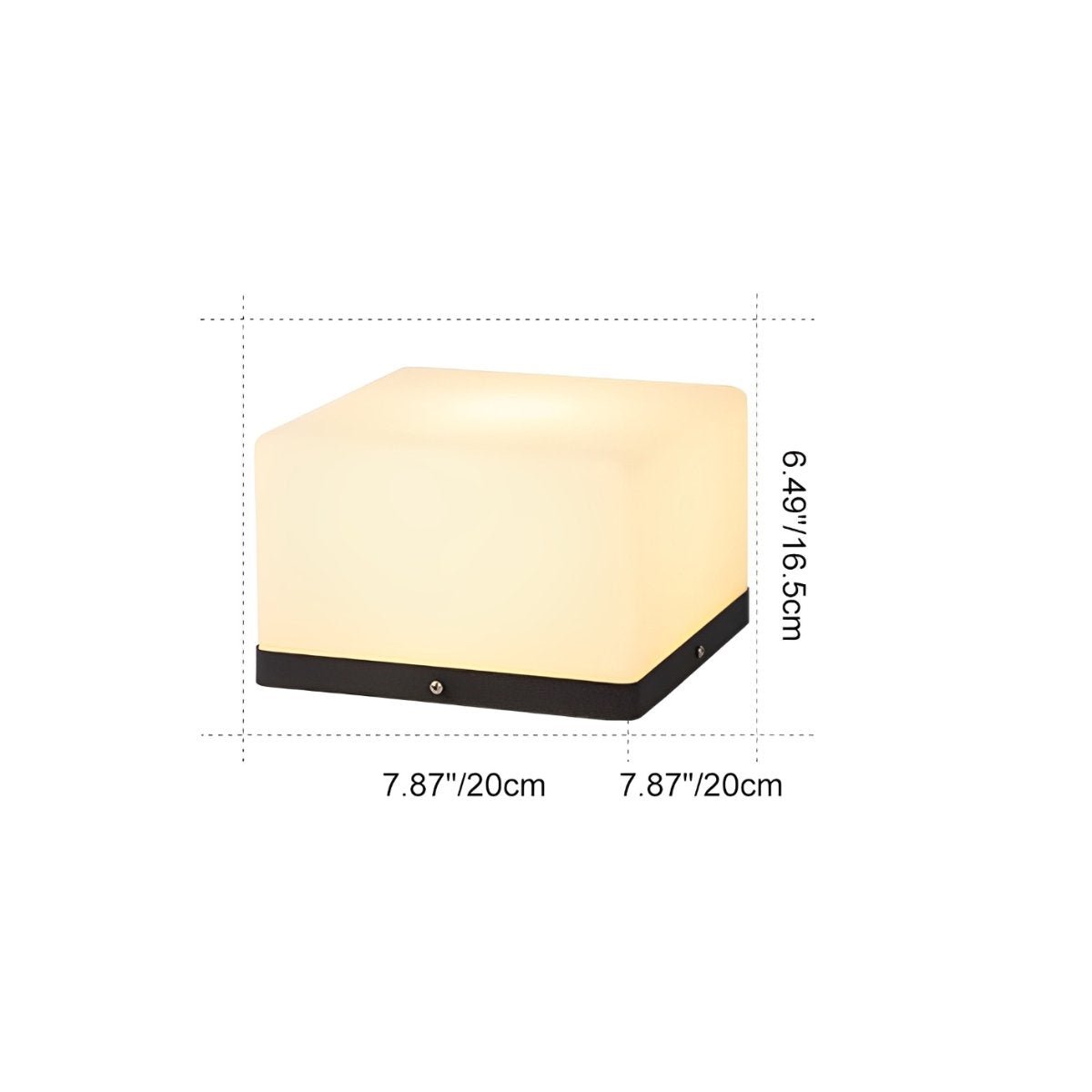 Waterproof Solar Modern Square LED Outdoor Post Lights - Glimvale