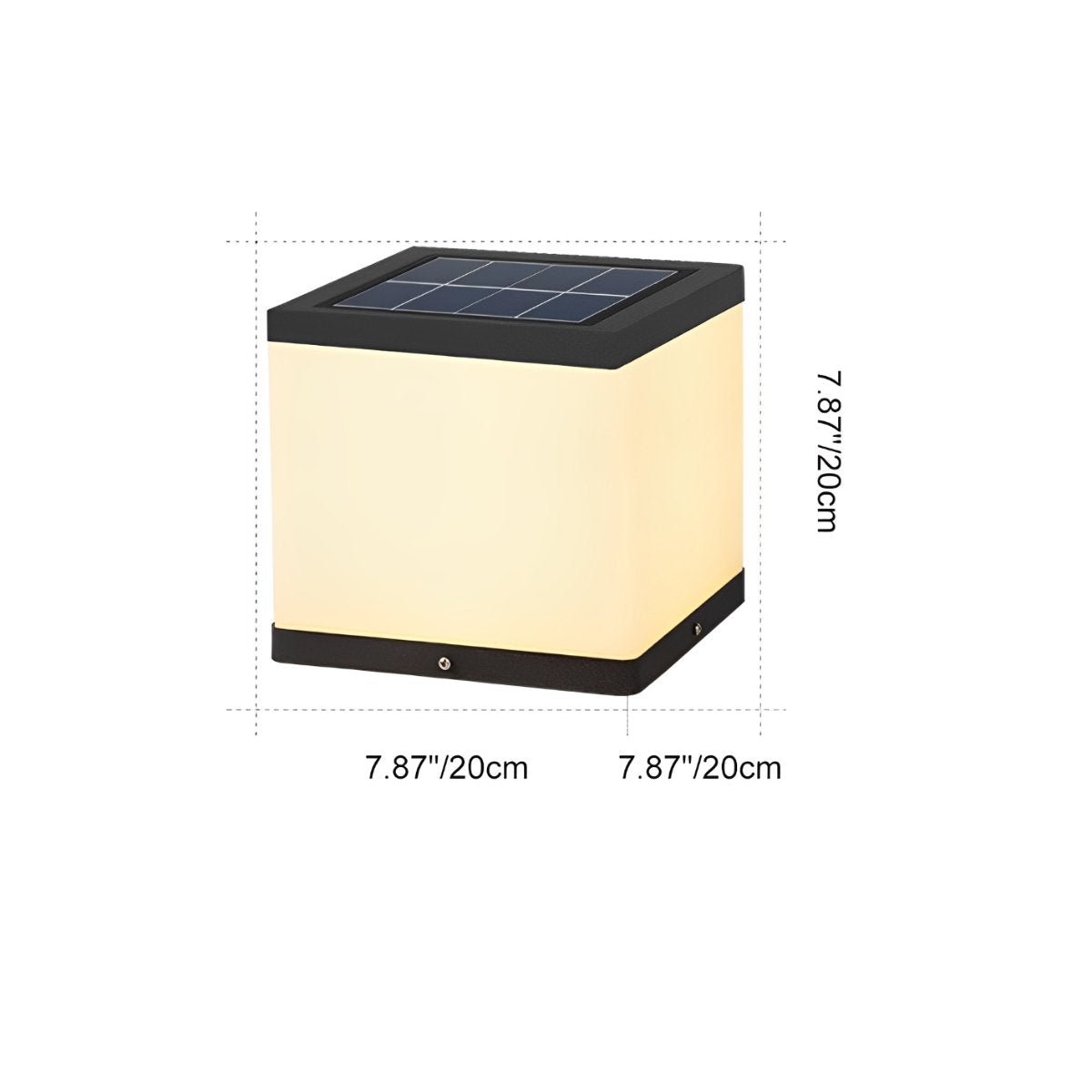 Waterproof Solar Modern Square LED Outdoor Post Lights - Glimvale