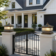 Waterproof Vintage Copper Tower LED Outdoor Post Lights - Glimvale
